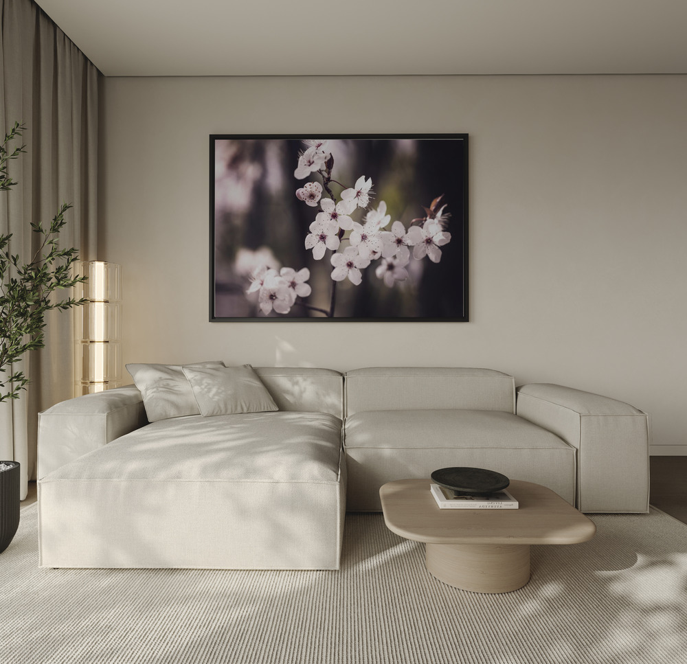 Obraz na płótnie - Blossoms nad sofą