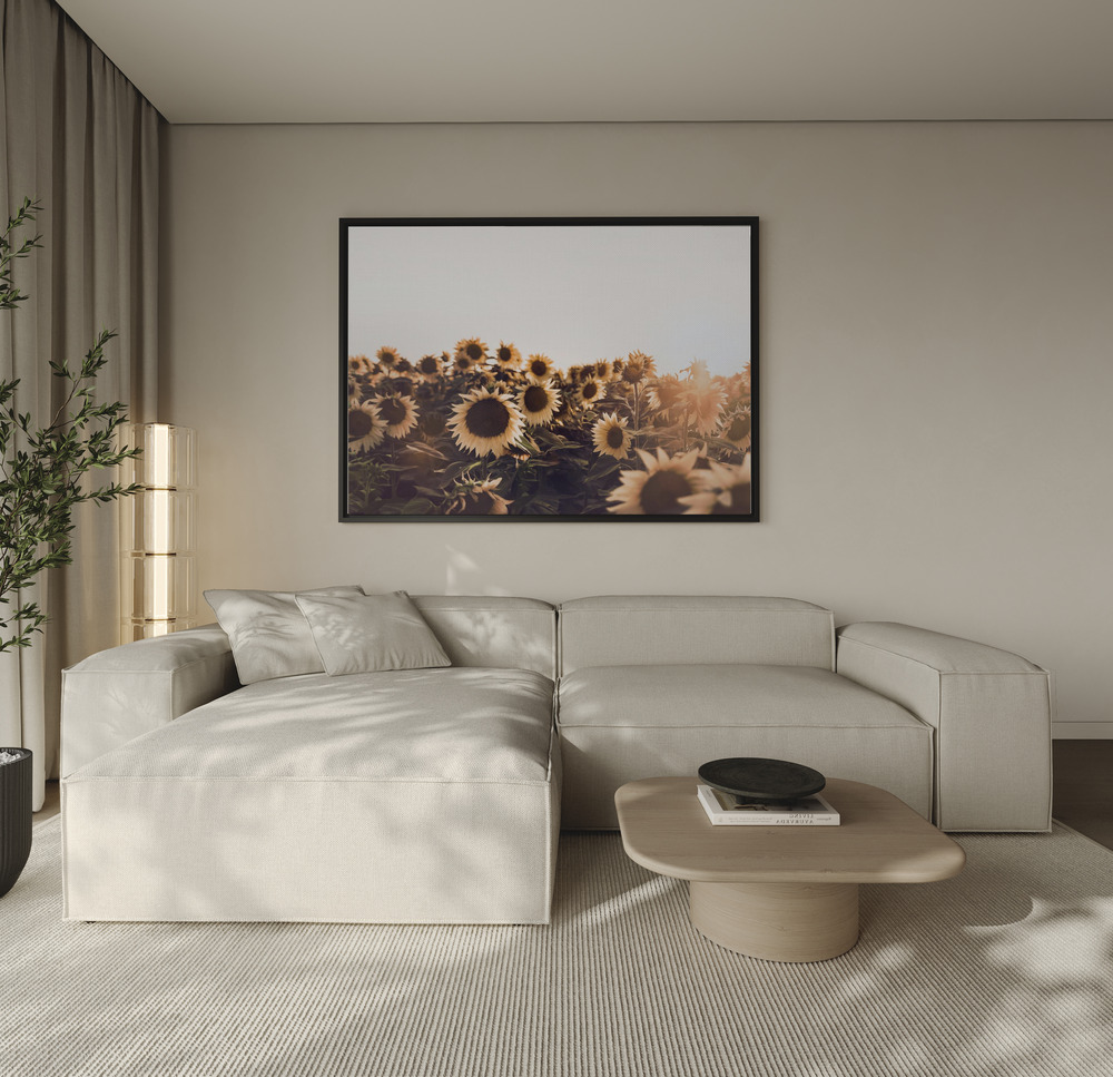 Canvas print - Sunflowers over the sofa