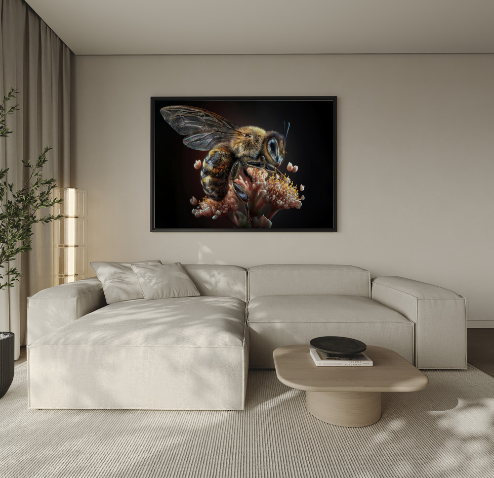 Canvas print - FlowerBee over the sofa