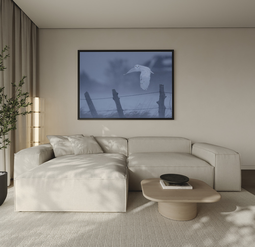 Lærred - in the snow storm over sofaen