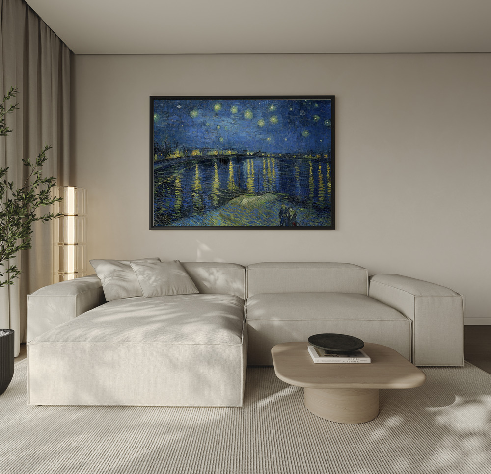 Canvas print - The Starry Night Over The Rhone over the sofa