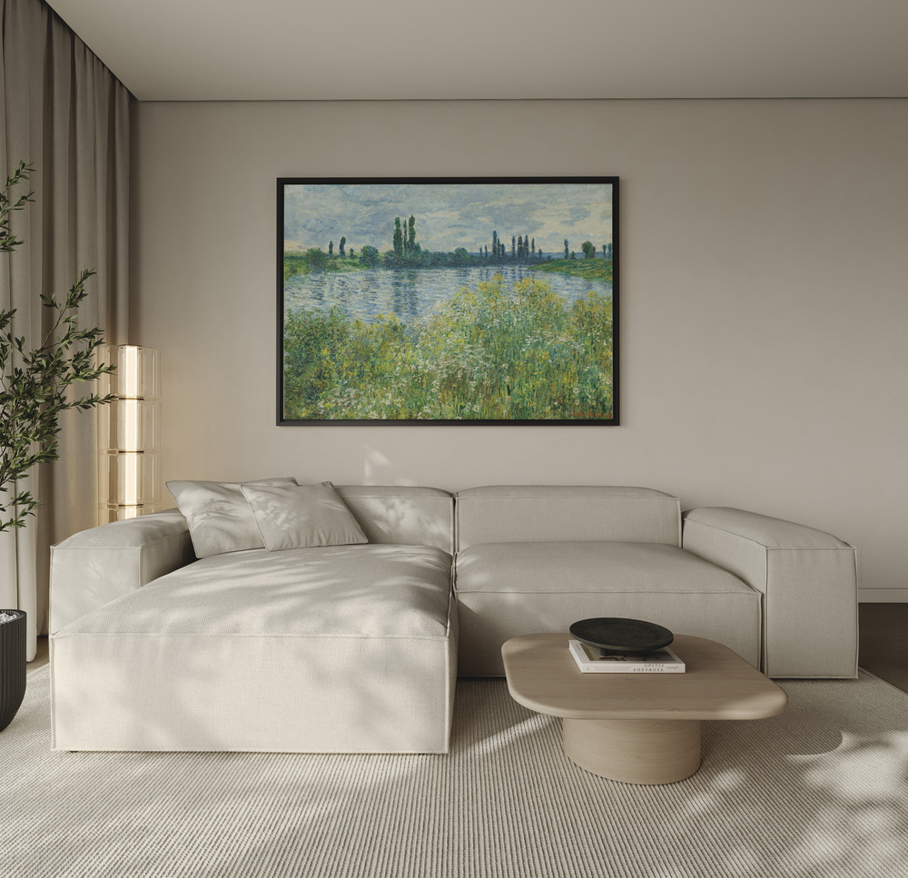 Canvas print - Banks Of The Seine over the sofa