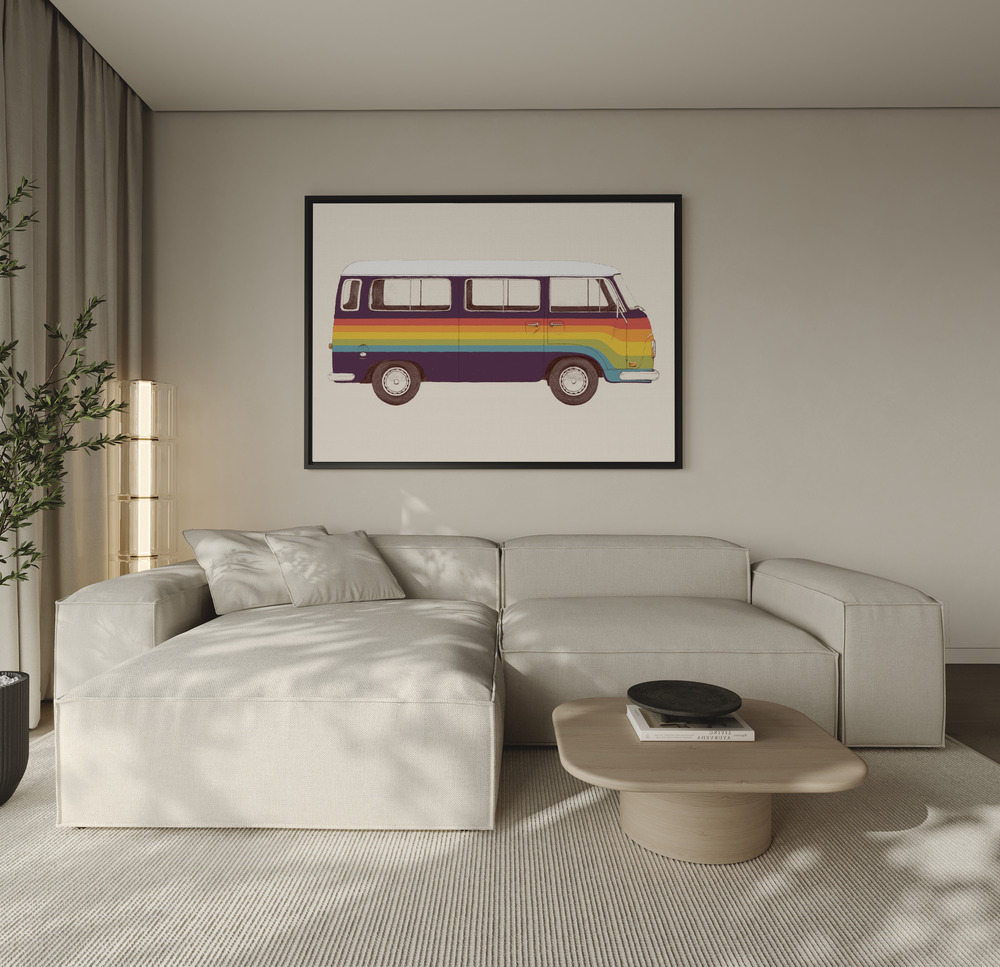 Canvas print - Van Rainbow over the sofa