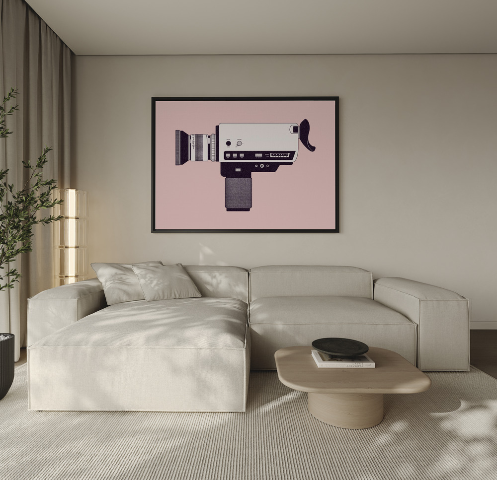 Canvas print - Super 8 Camera over the sofa