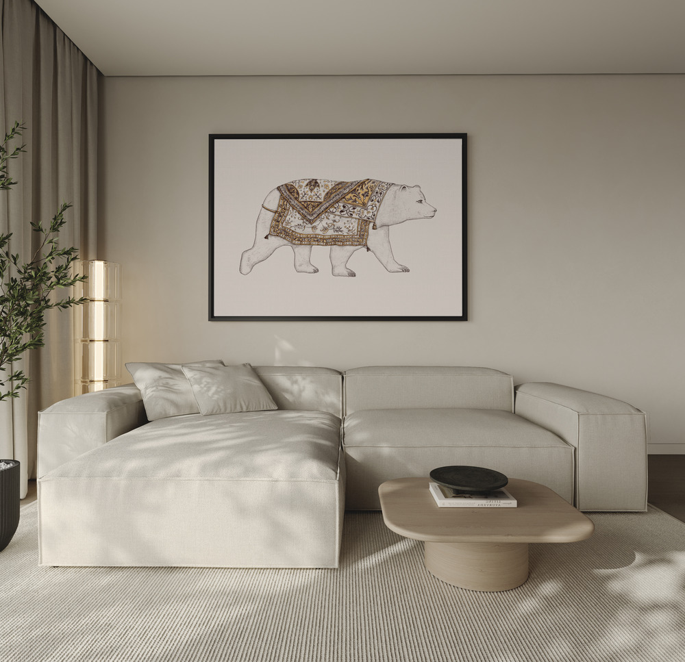 Canvas print - Ours Blanc over the sofa