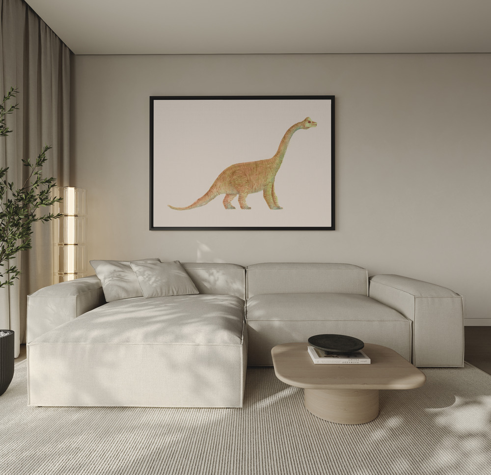 Canvas print - Diplodocus over the sofa