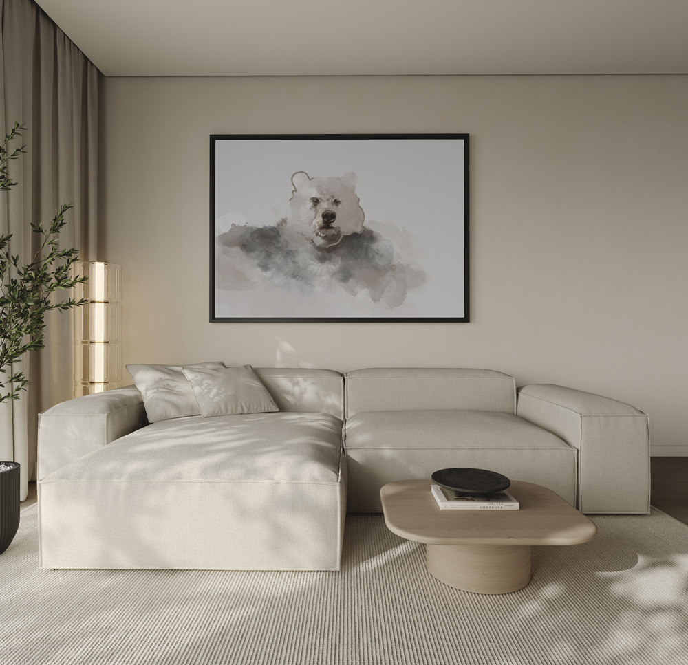 Canvas print - Bear over the sofa