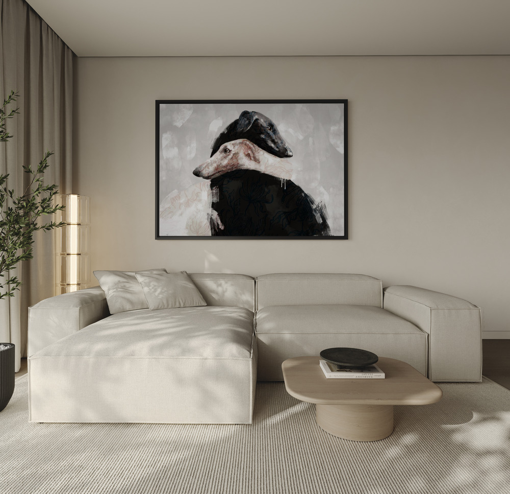 Canvas schilderi - At All Times II over de bank