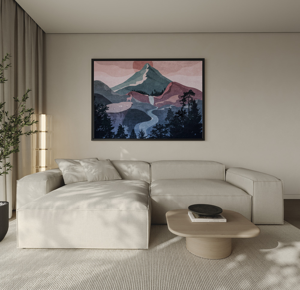 Canvas print - Sepia Acannis Copy over the sofa