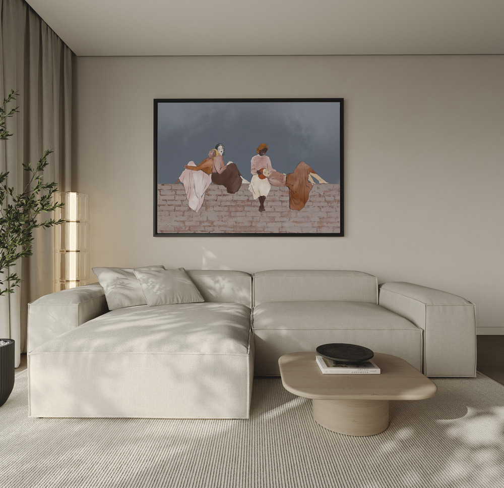 Canvas print - Peace on the barricade over the sofa