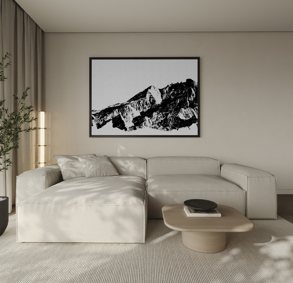 Toile - Mountains I au-dessus du canapé