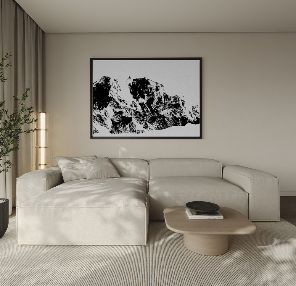 Canvas print - Mountains II over the sofa