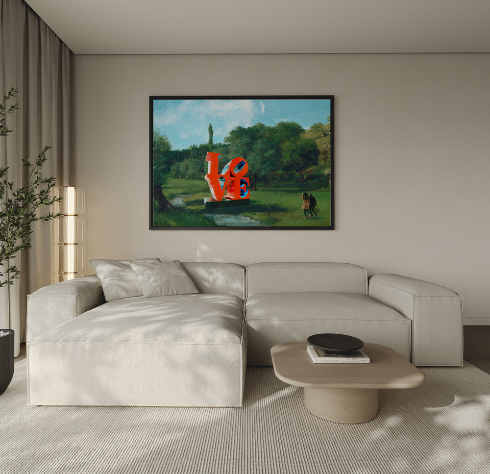 Canvas taulu - The Love Found sohvan yli