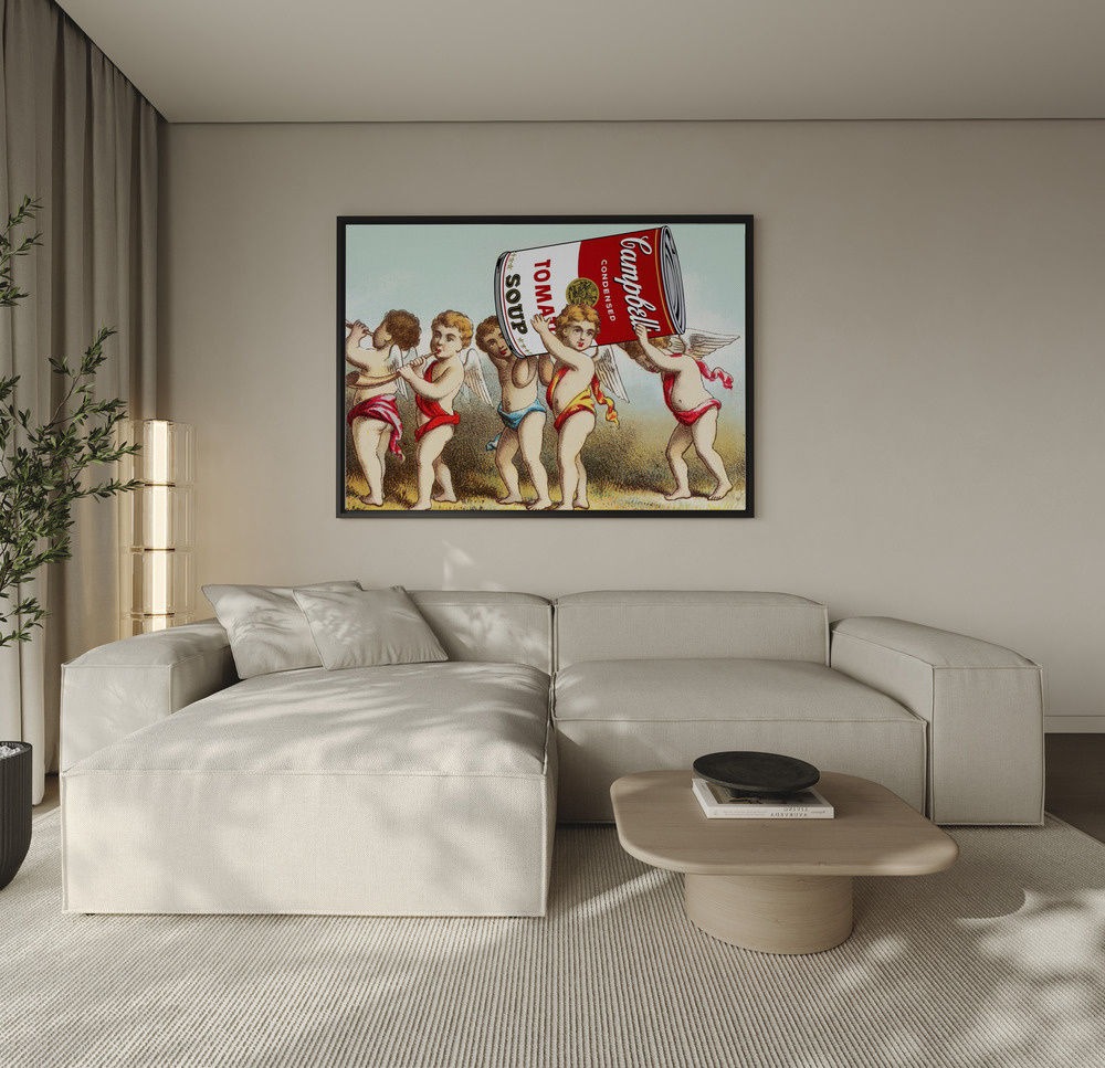 Canvas taulu - We Have a Snack sohvan yli