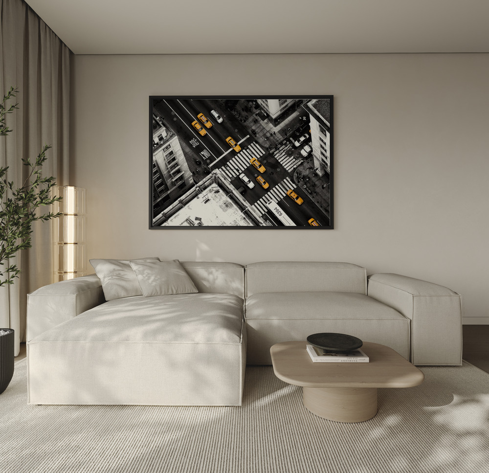 Canvas print - Yellow Flow over the sofa