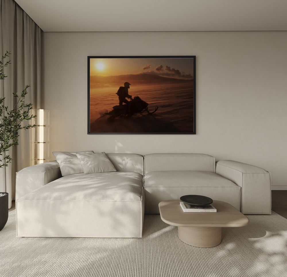 Canvas print - Land of fire and ice over the sofa