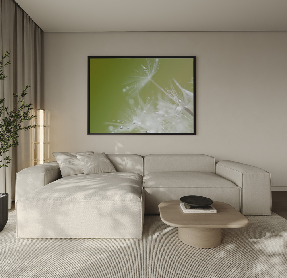 Canvas print - Green over the sofa