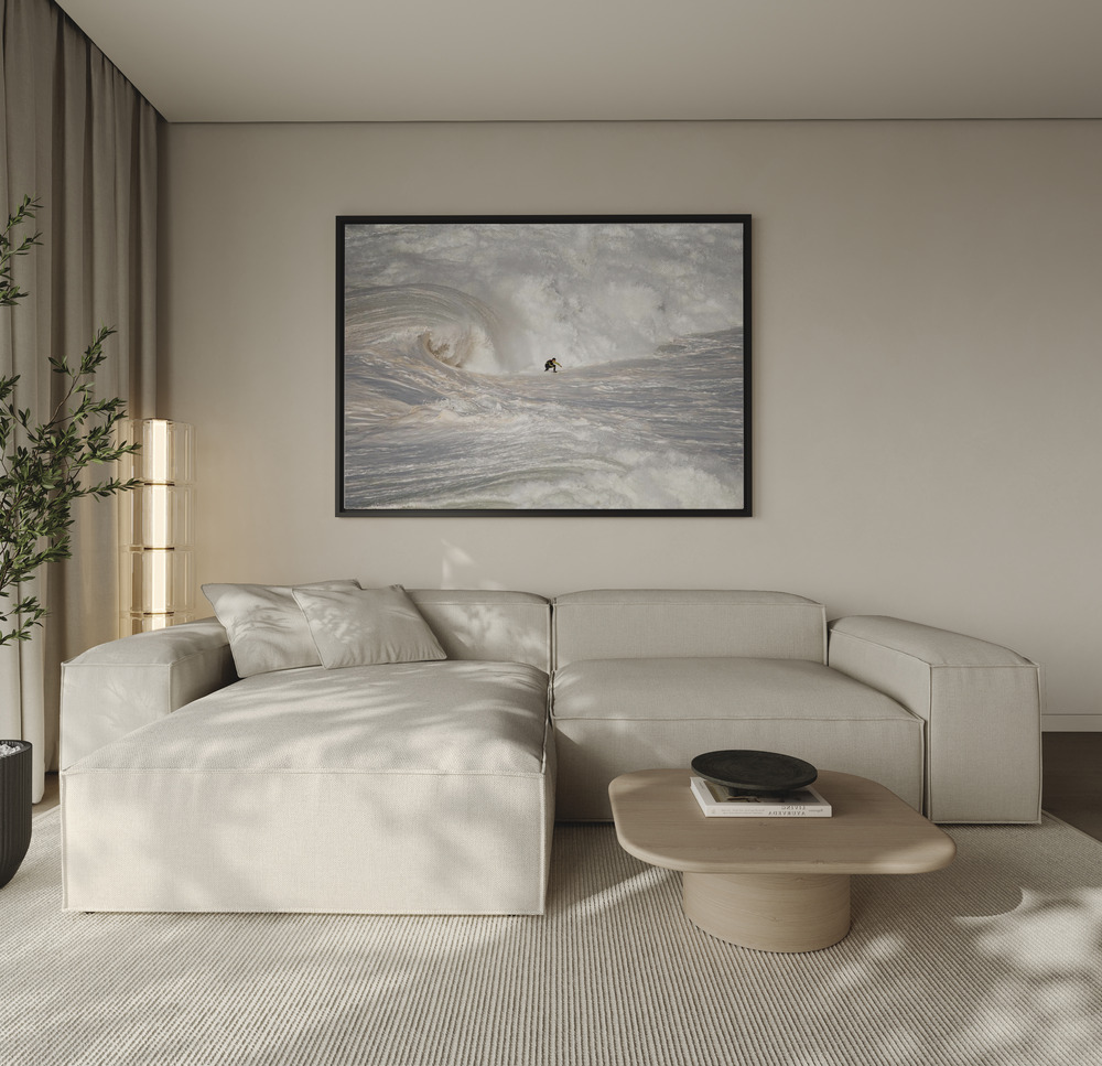 Canvas print - Nazaré North Canyon over the sofa