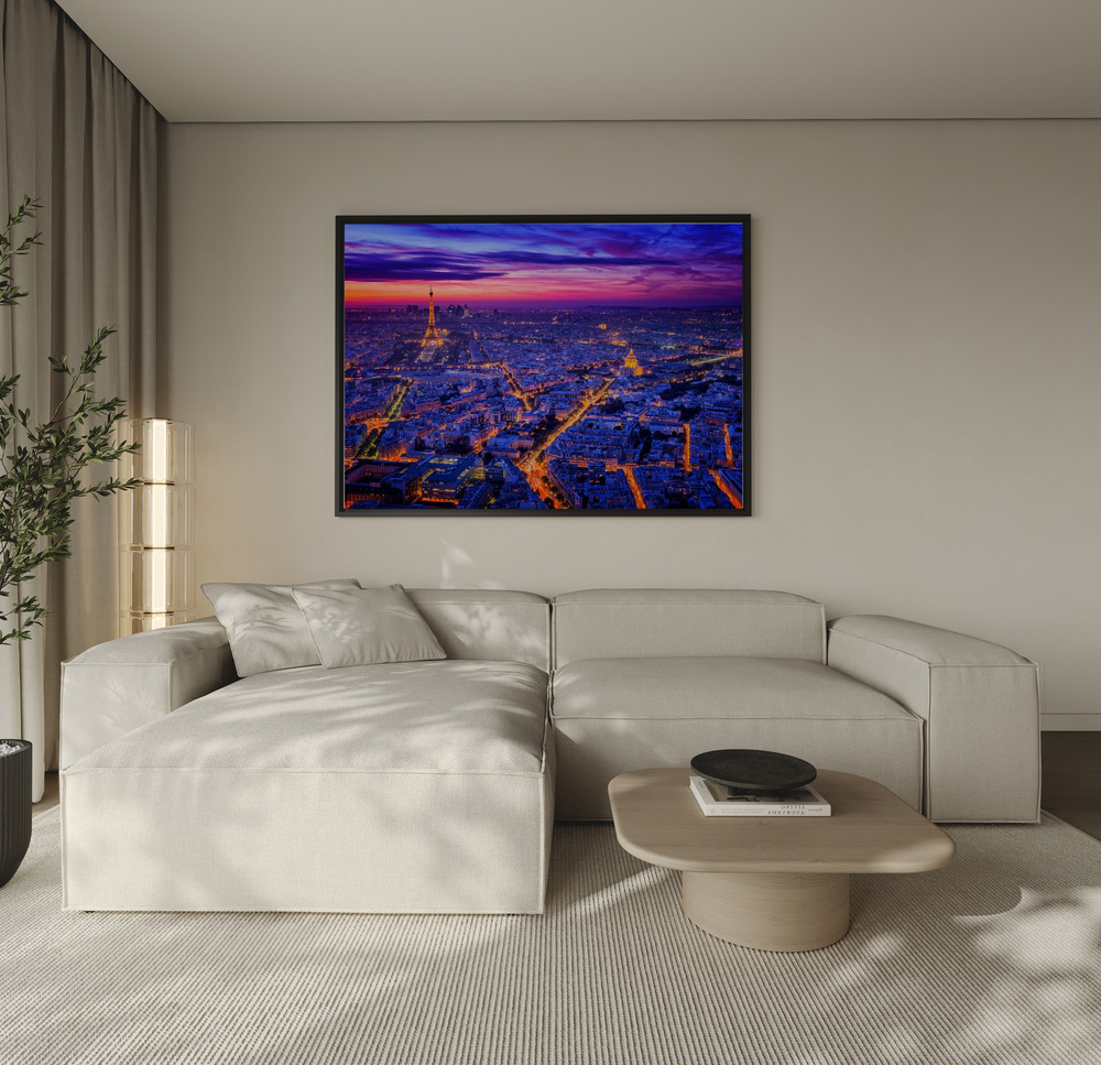 Leinwandbild - Paris I über dem Sofa