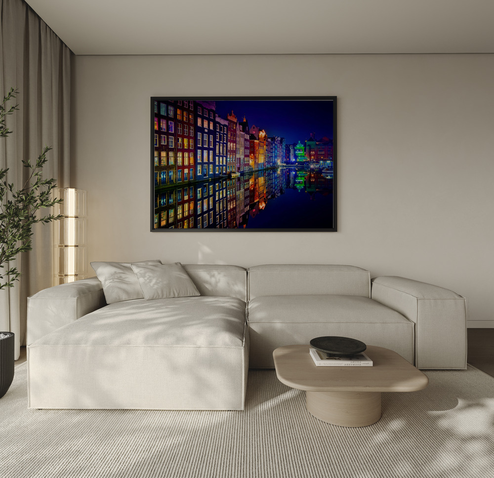 Stampe su tela - Amsterdam over the sofa
