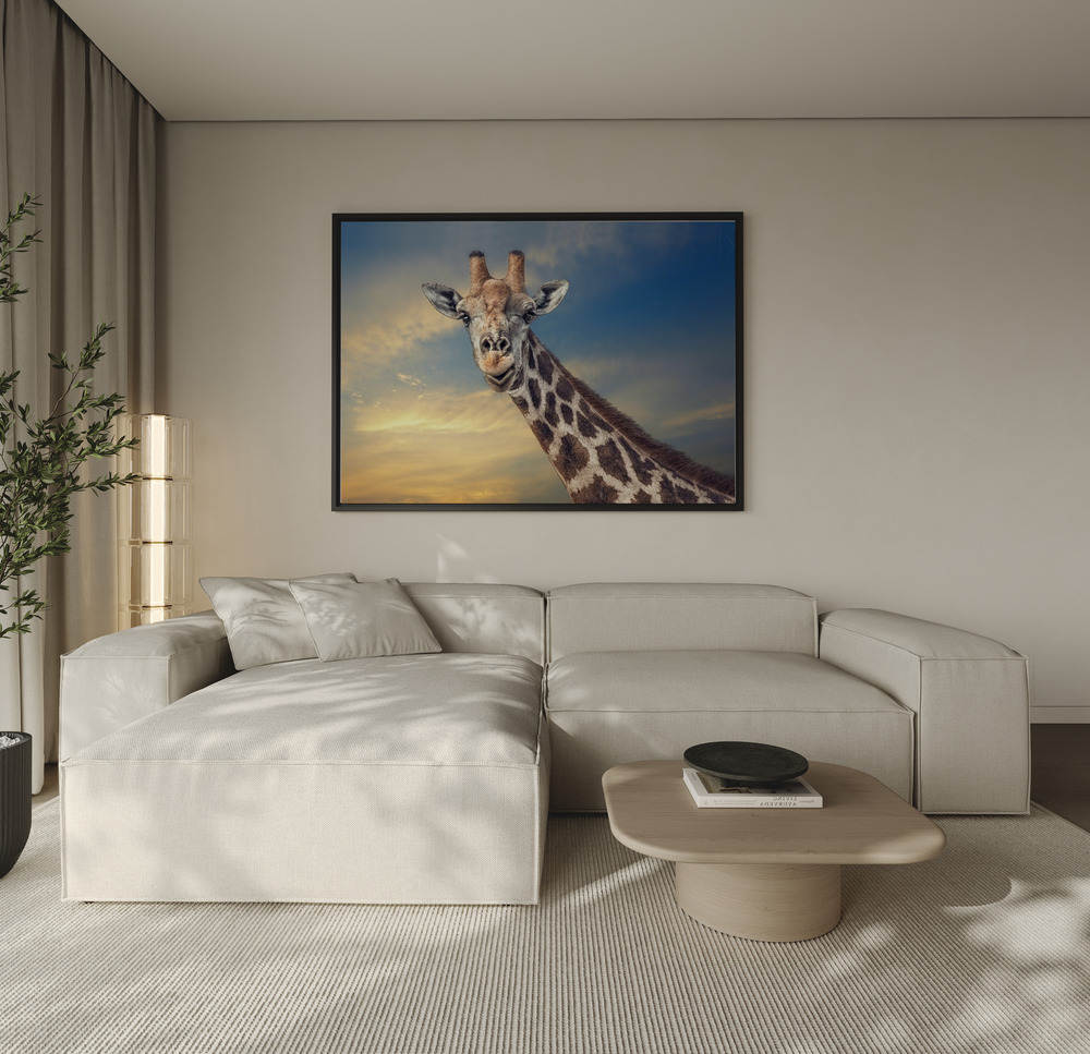 Canvas print - The friendly giant over the sofa