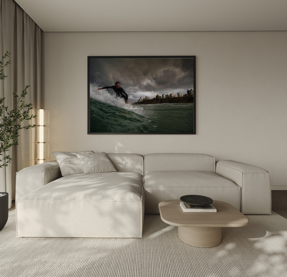 Canvas print - Apocalyptic Surfer over the sofa