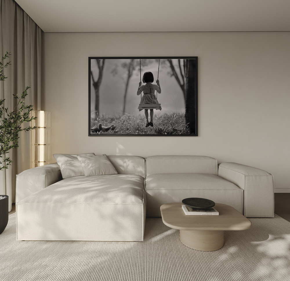 Lærred - just (you and) Me over sofaen