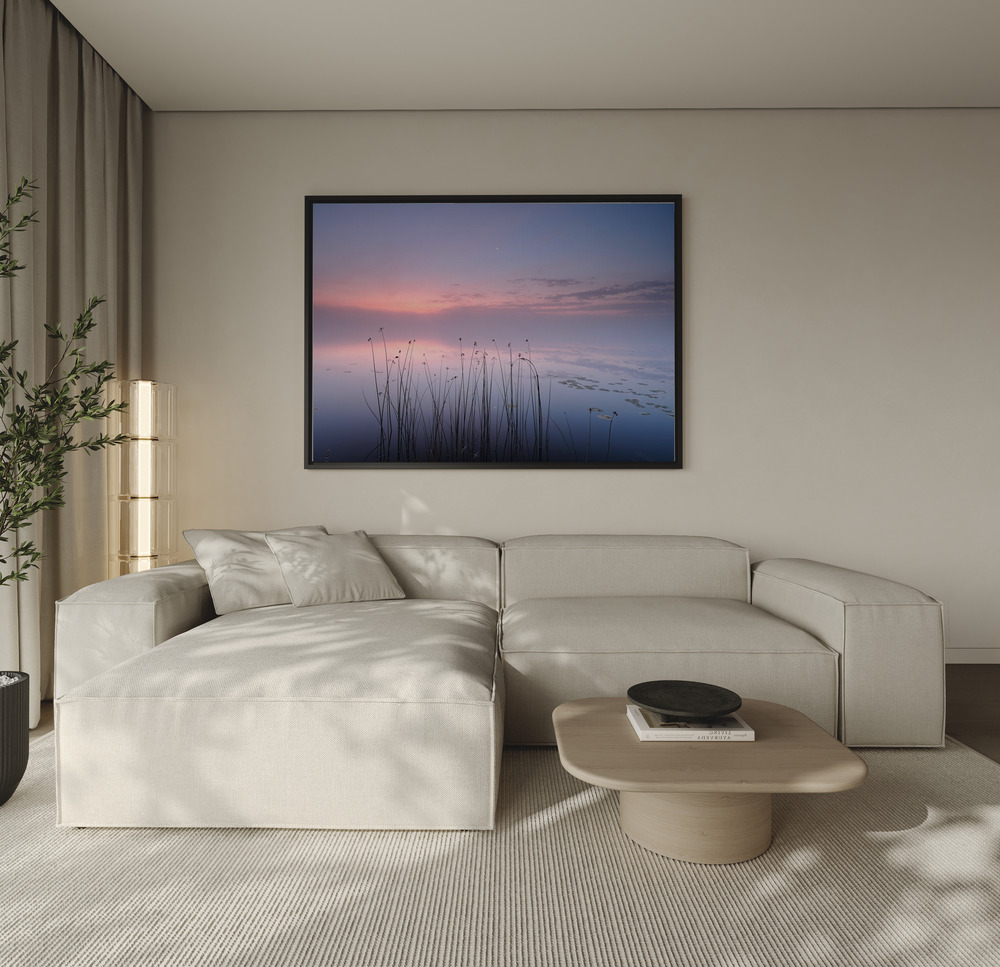 Canvas print - Lake over the sofa