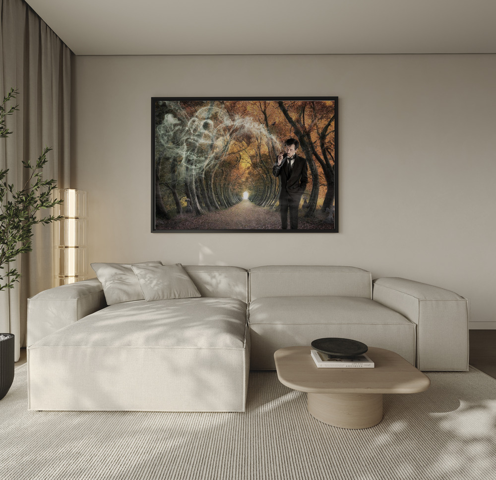 Canvas schilderi - Alone over de bank
