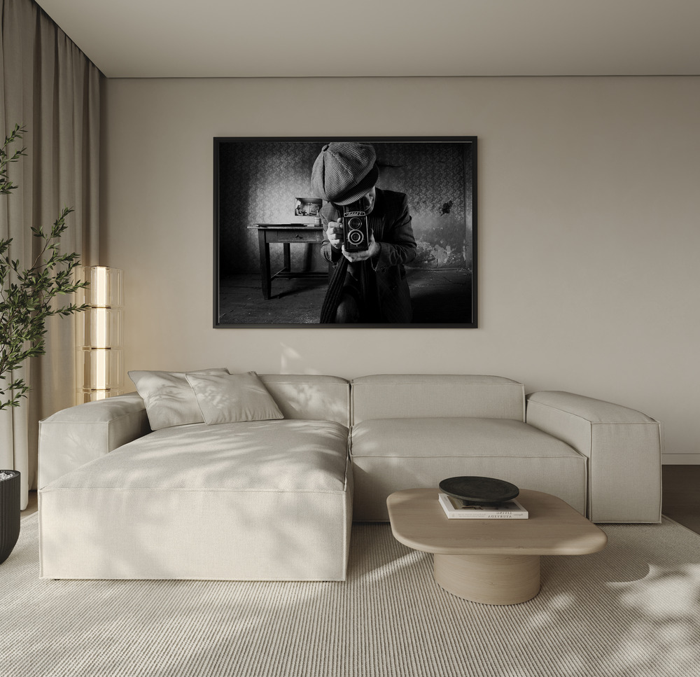 Canvas print - The photographer over the sofa