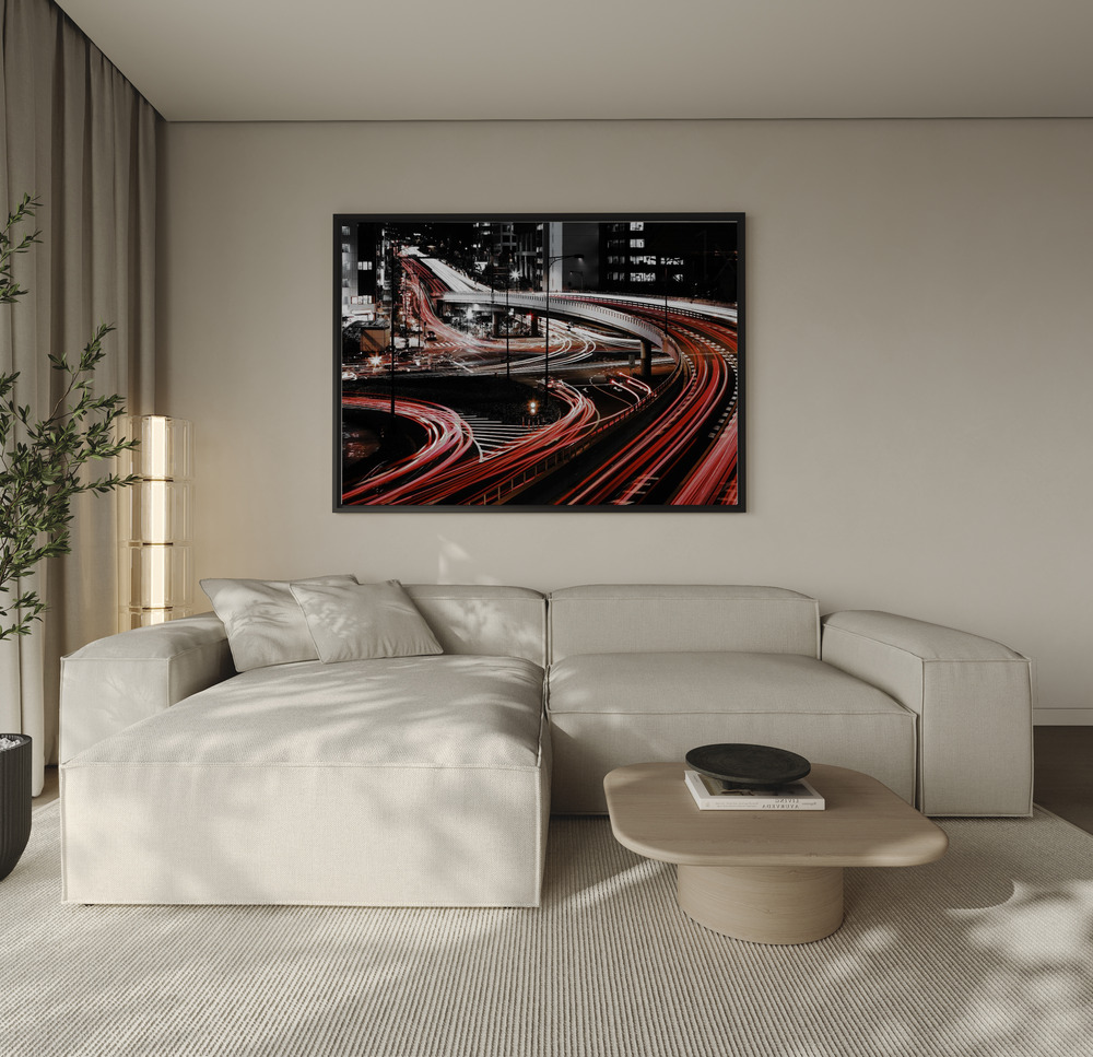 Canvas schilderi - Vein over de bank