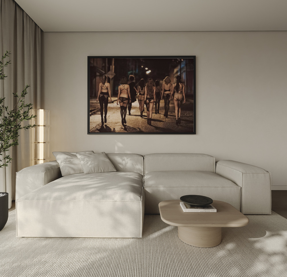 Canvas schilderi - STREET WOMEN over de bank