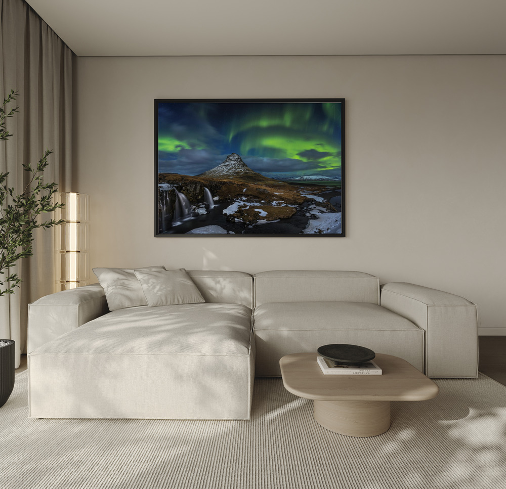 Canvas schilderi - Magic Night over de bank