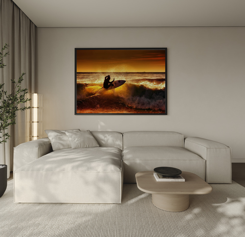 Canvas print - Front side over the sofa