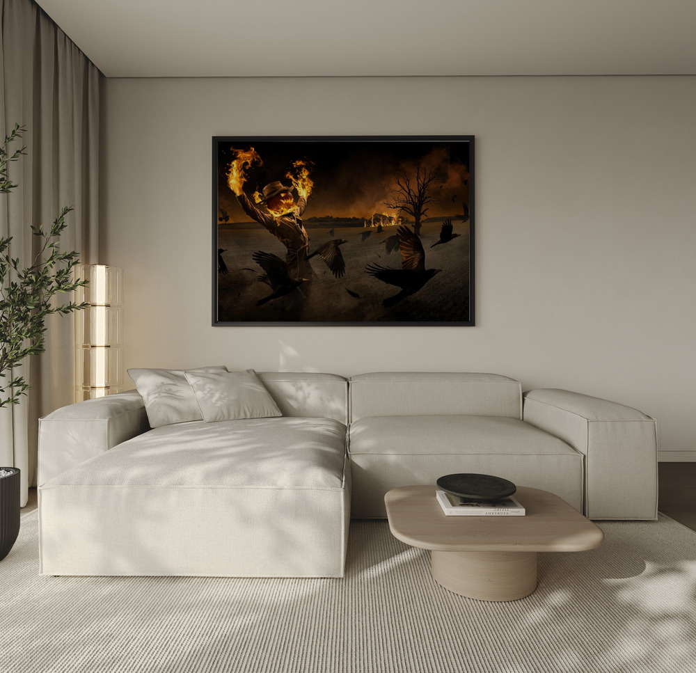 Canvas print - Jack-o'-Scarecrow over the sofa
