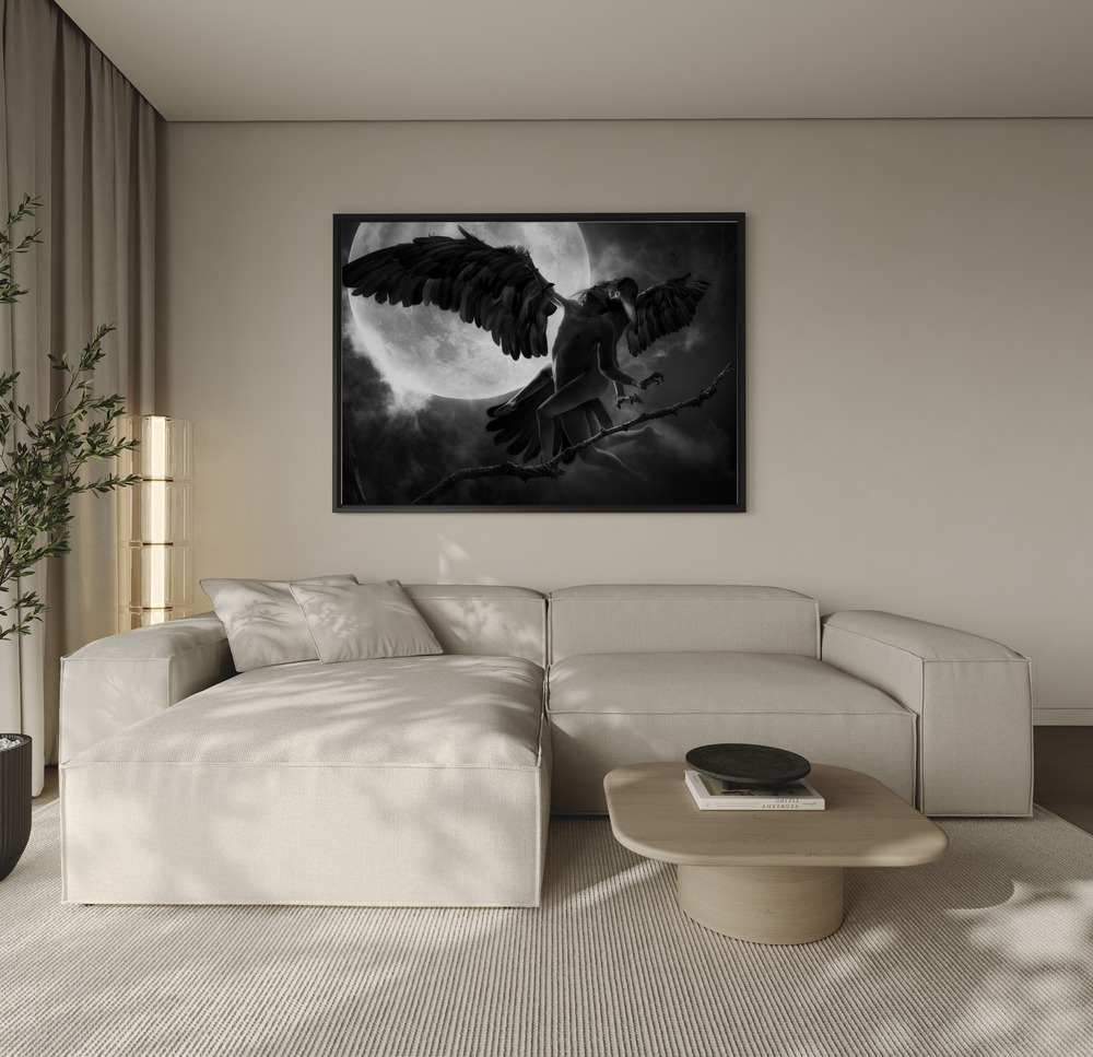 Canvas print - Raven Dance over the sofa