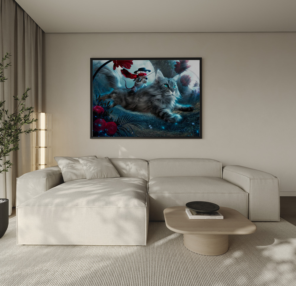 Canvas print - The Hero over the sofa