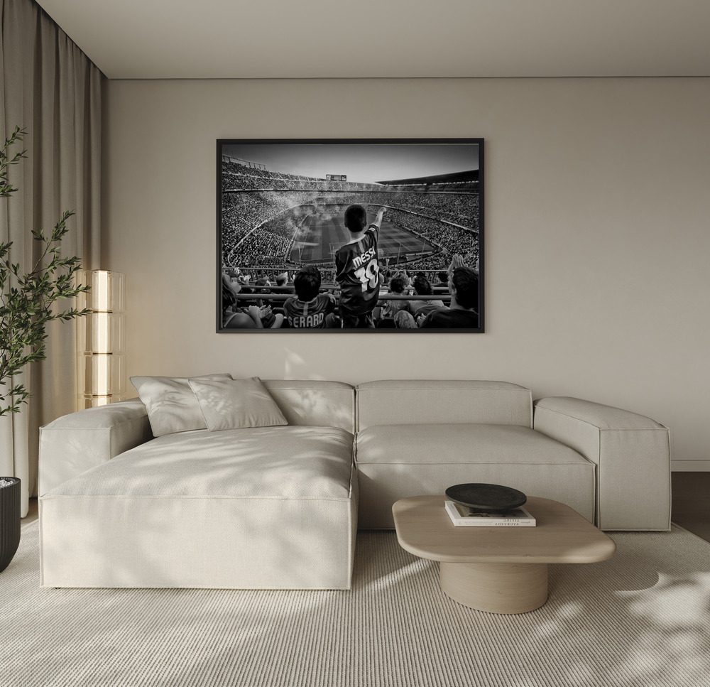 Canvas print - Cathedral of Football over the sofa