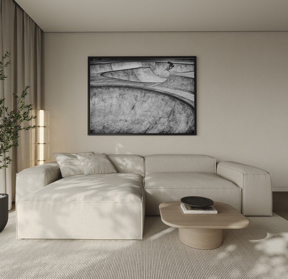 Canvas print - Concrete slider over the sofa
