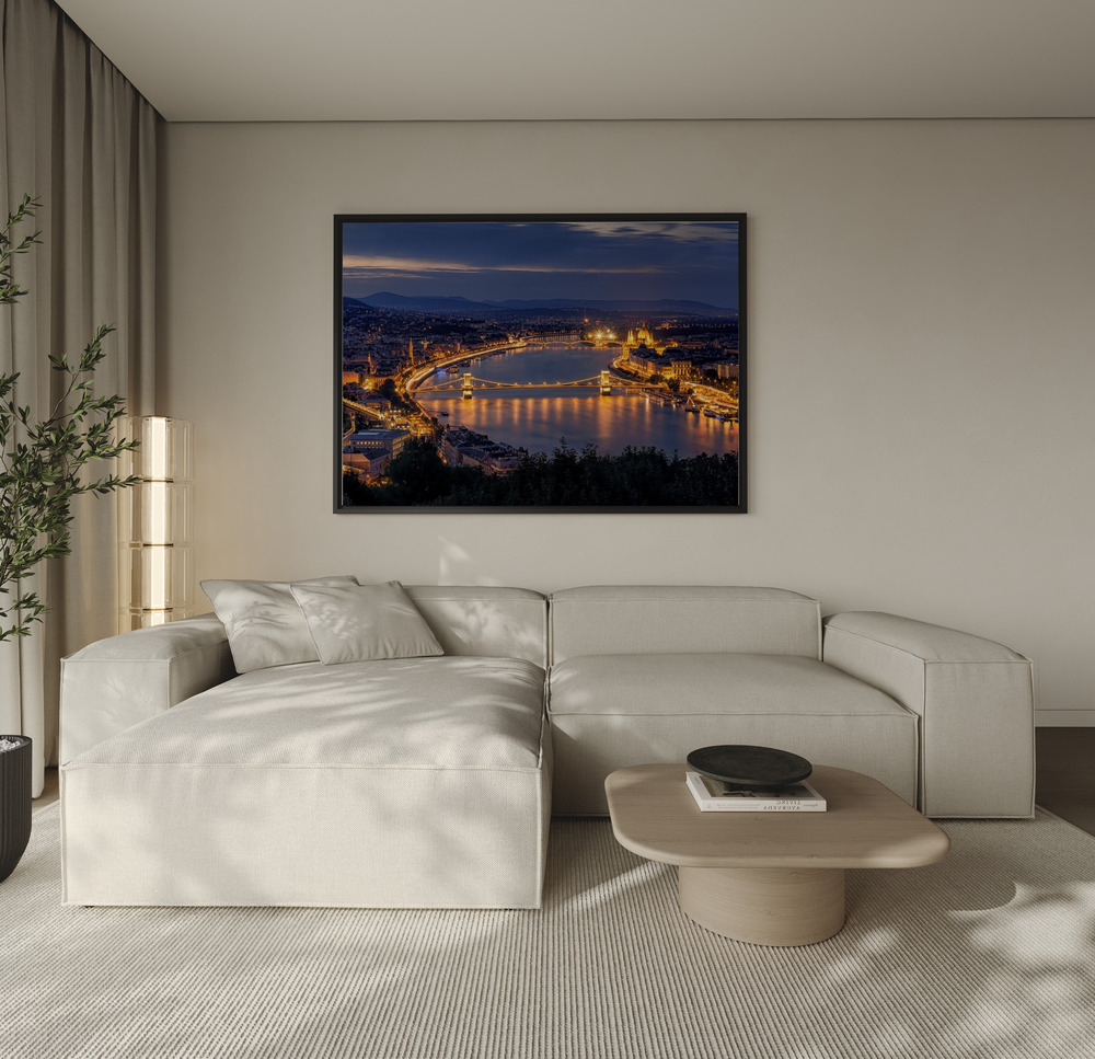 Toile - Panorama of Budapest au-dessus du canapé