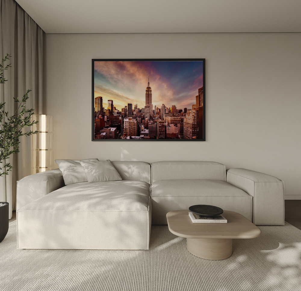 Leinwandbild - Midtown Sunset über dem Sofa