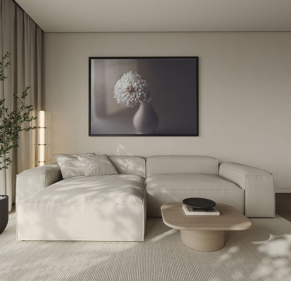 Canvas taulu - window light sohvan yli
