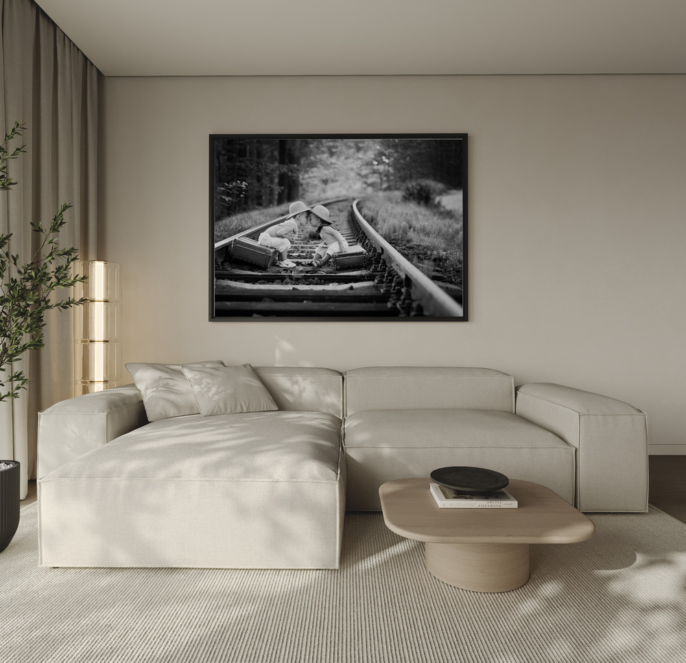 Canvas print - Brothers love over the sofa