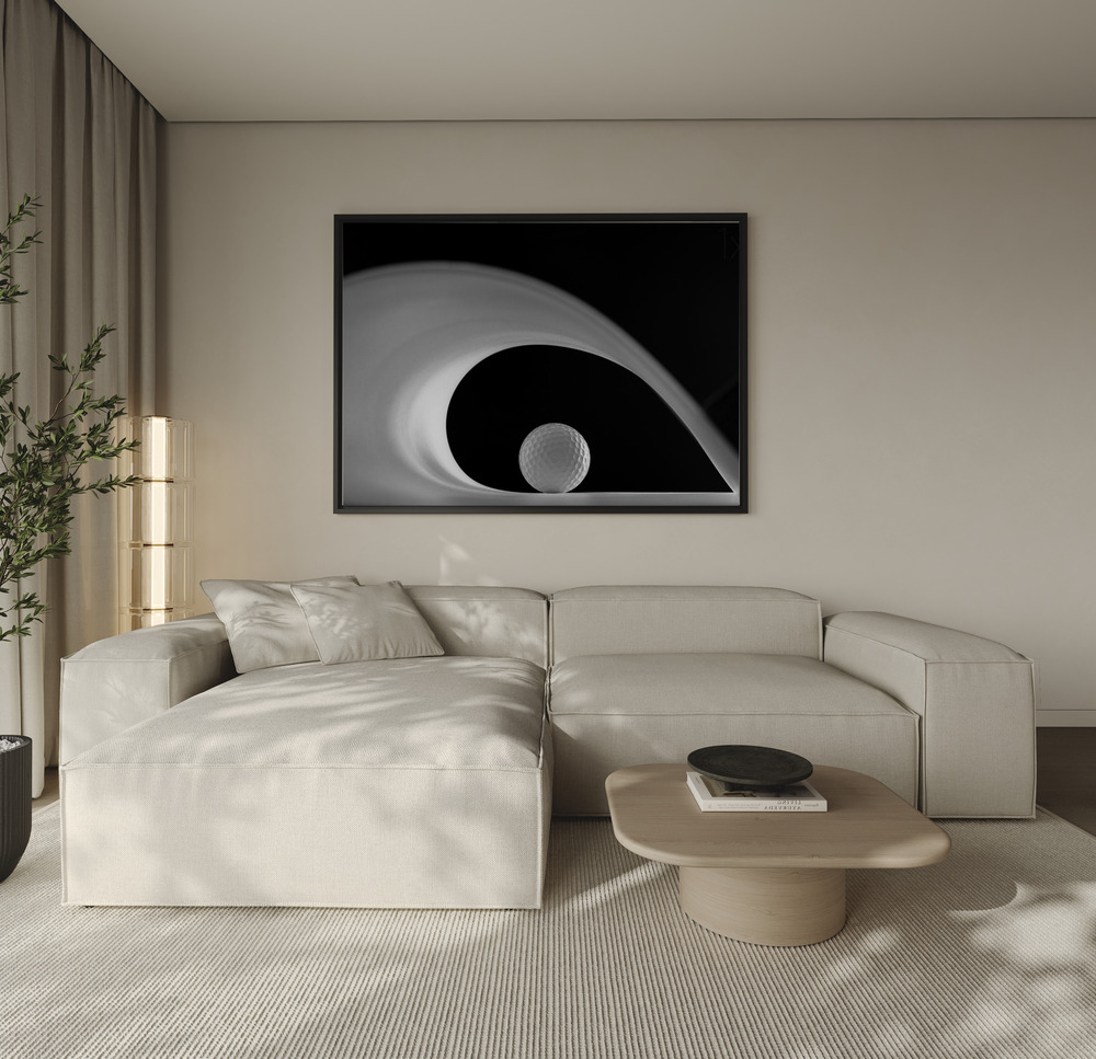 Stampe su tela - GOLF BALL over the sofa