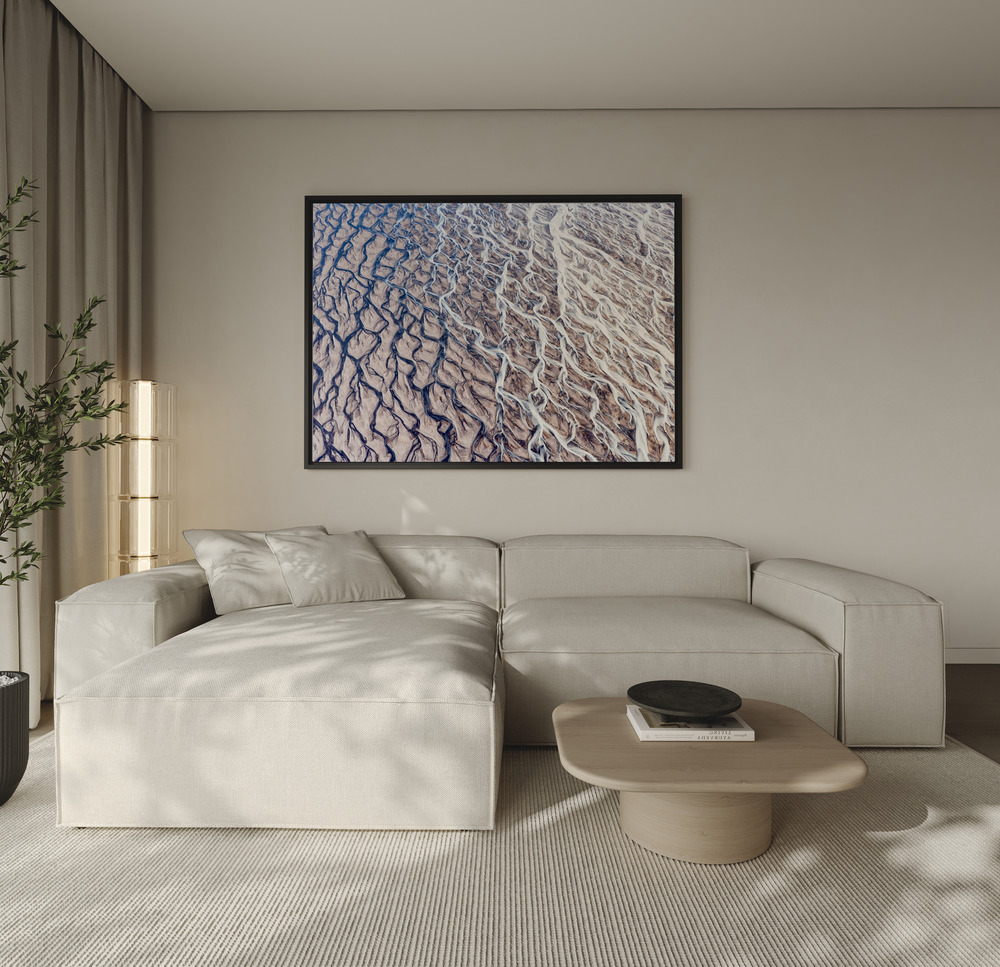 Canvas print - Black and White over the sofa