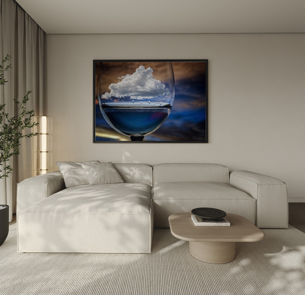 Lienzo - Cloud in a glass over the sofa