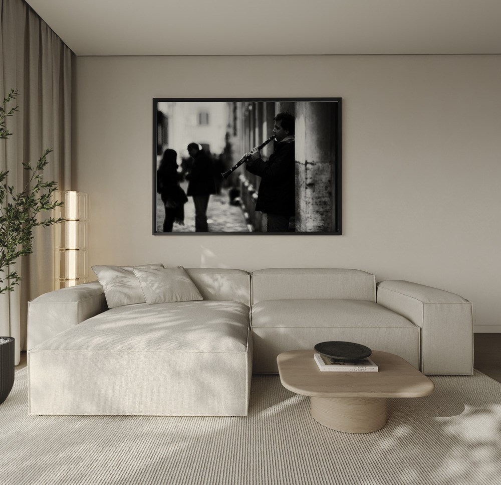 Canvas schilderi - Rome street song over de bank