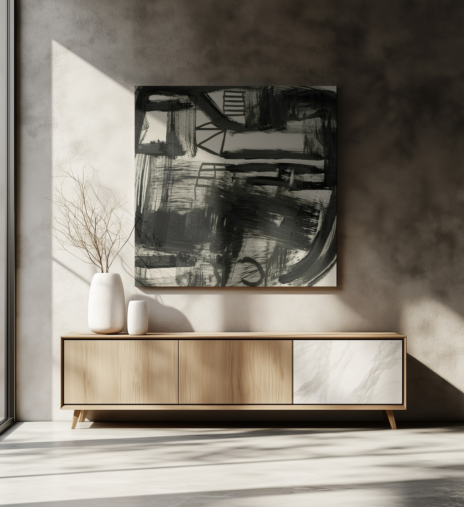 Lienzo - Market sobre la mesa del comedor