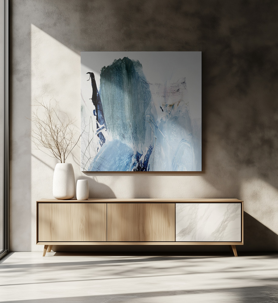 Canvas print - Blues over dining table