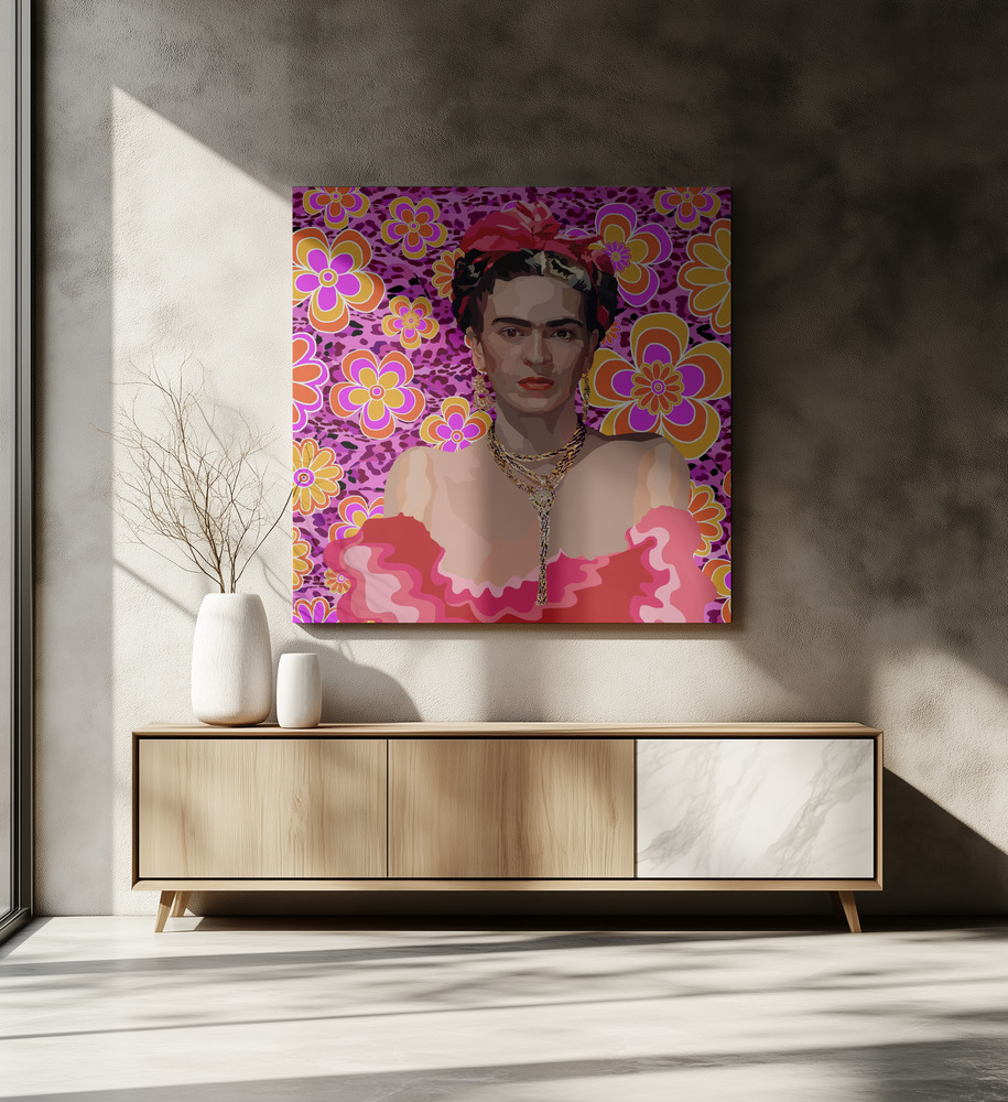 Canvas print - Frida the Queen over dining table